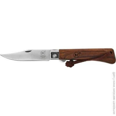 Main Knives Workers line , rosewood handle, clip point blade and PU loop :brown 1344.00.16