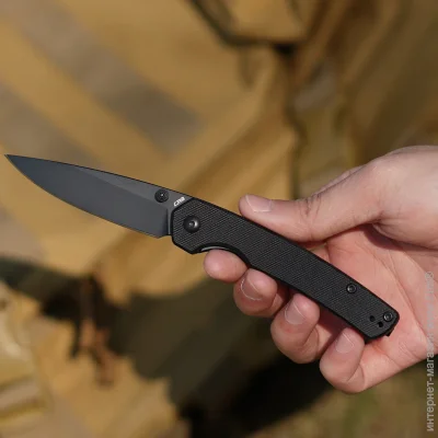   Cjrb Knives CJRB Kain Black Blade, AR-RPM9, G10 :black (J1956-BBK)