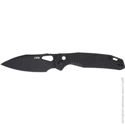   Cjrb Knives Frack Black Blade, AR-RPM9, Steel handle Frag pattern (J1931-BFST)