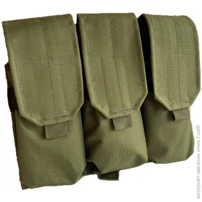 MK Подсумок тройной для магазинов АК закрыт с MOLLE олива МК MK Подсумок тройной для магазинов АК закрыт с MOLLE олива МК