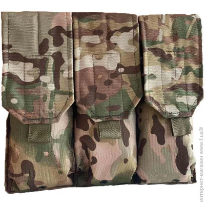 MK Подсумок тройной для магазинов АК закрытый с MOLLE на кнопках Мультикам МК MK Подсумок тройной для магазинов АК закрытый с MOLLE на кнопках Мультикам МК