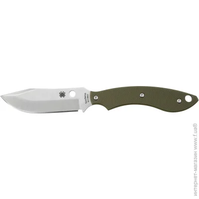   Spyderco Bowie, 8Cr13MoV, G-10, w/ sheath green (FB49GPOD)