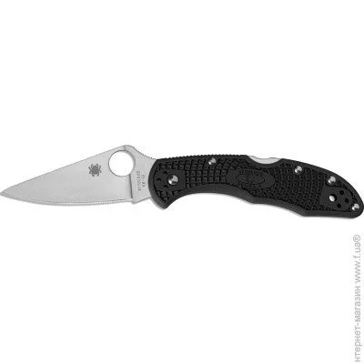   Spyderco Delica Black FRN, Flat Graund (C11FPBK)
