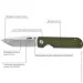   Cjrb Knives Nova AR-RPM9, G10 green (J1937-GN)