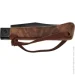   Main Knives "Workers line", walnut wood handle, clip point black titanium coat brown (1154)