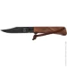   Main Knives "Workers line", walnut wood handle, clip point black titanium coat brown (1154)