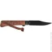   Main Knives "Workers line", walnut wood handle, clip point black titanium coat brown (1154)